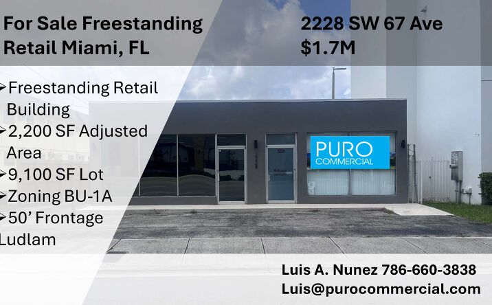 Pictures of Industrial, Office, Retail property located at 2228 SW 67 Ave, Miami, FL, Miami, FL 33155 for sales - image #1