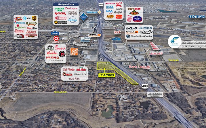 Pictures of Land property located at NWC Kellogg & Tyler Rd, Wichita, KS 67209 for sales - image #1