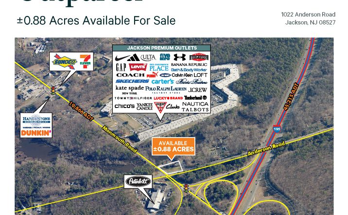 Pictures of Land, Retail property located at 1022 Anderson Rd, Jackson Township, NJ 08527 for sales - image #1