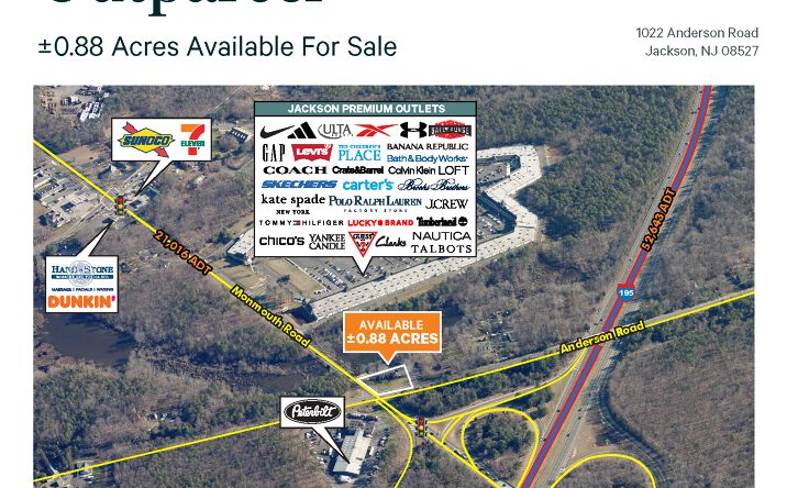 Pictures of Land, Retail property located at 1022 Anderson Rd, Jackson Township, NJ 08527 for sales - image #1