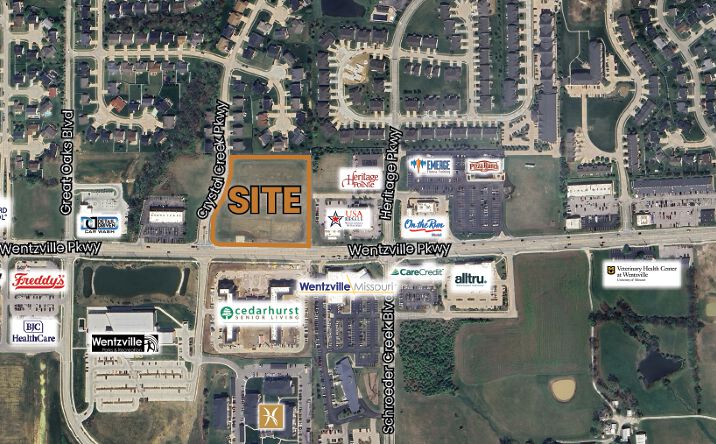 Pictures of Land property located at NE Corner of Wentzville Pkwy & Crystal Creek Pkwy, Wentzville, MO 63385 for sales - image #1