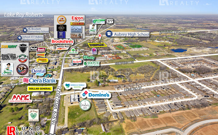 Pictures of Land, Mixed Use, Retail property located at Pine Ridge St, Aubrey, TX 76227 for sales - image #1