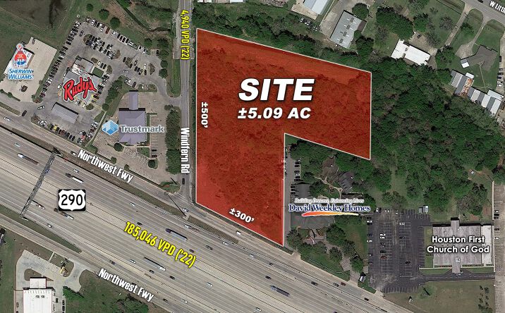 Pictures of Land property located at NEC of US 290 & Windfern Rd, Houston, TX 77040 for sales - image #1