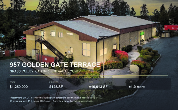 Pictures of Industrial property located at 957 Golden Gate Terrace, Grass Valley, CA 95945 for sales - image #1
