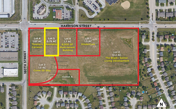 Pictures of Industrial, Land, Office, Retail property located at 180th & Harrison - Lot 5, Omaha, NE 68136 for sales - image #1