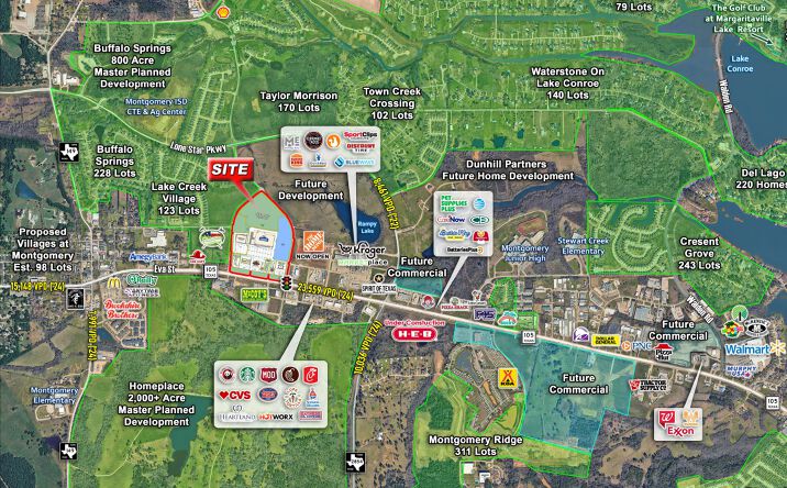 Pictures of Mixed Use, Multifamily, Retail property located at NWQ of Hwy 105 & Buffalo Springs Dr, Montgomery, TX 77356 for sales - image #1