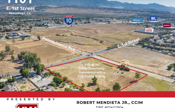 Pictures of Land property located at 1101 E 1st St, Beaumont, CA 92223 for sales - image #1