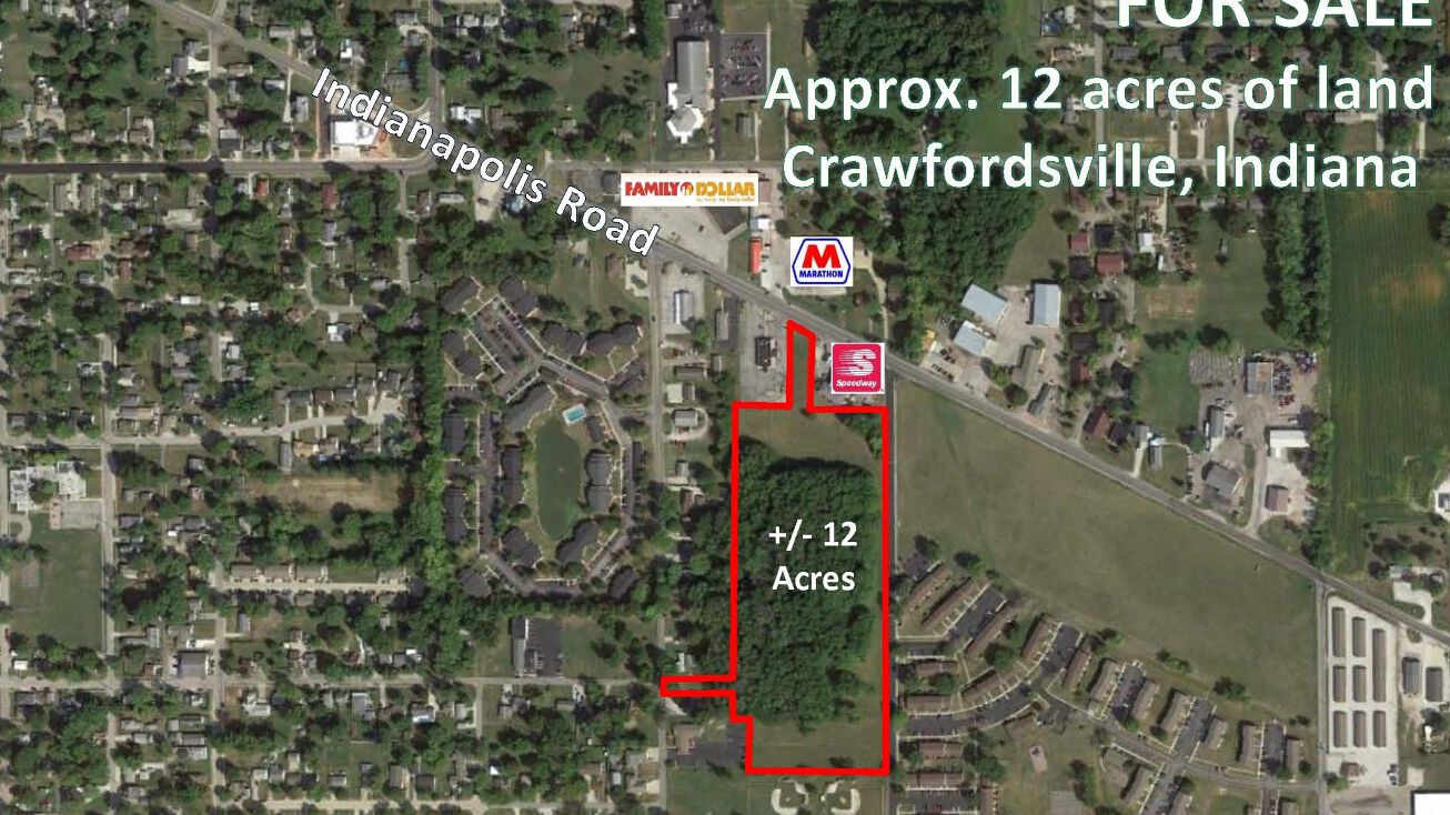 1808 US 136, Crawfordsville, IN 47933 Land for Sale 12 acres of