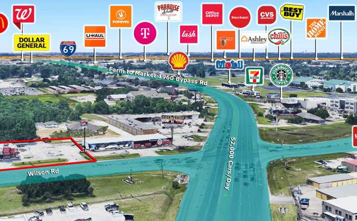 Pictures of Retail property located at 18 Wilson Rd, Humble, TX 77338 for sales - image #1