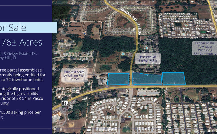 Pictures of Land property located at SR 54 & Geiger Estates Drive, Zephyrhills, FL 33541 for sales - image #1