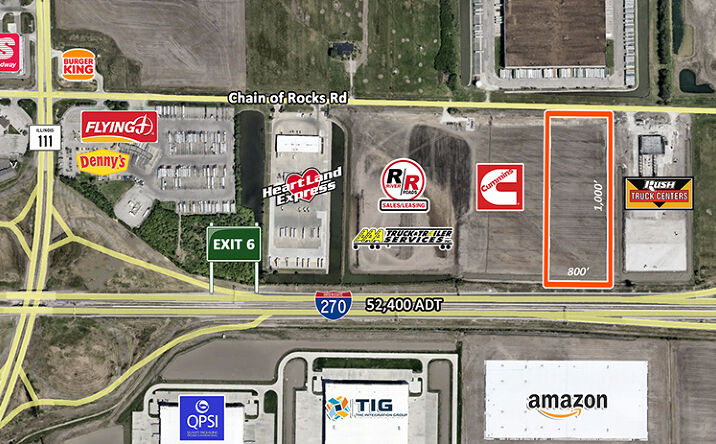 Pictures of Land property located at 1540 Chain of Rocks Rd, Granite City, IL 62040 for sales - image #1