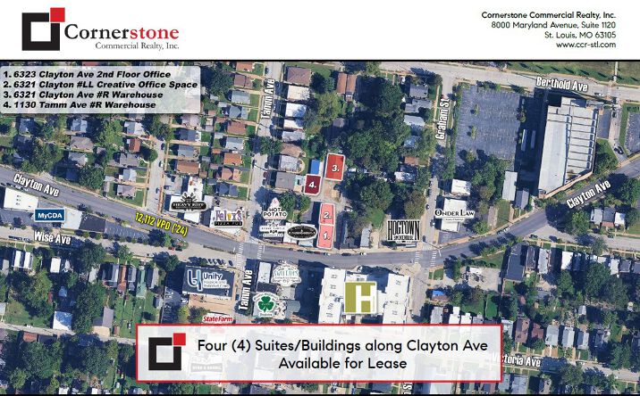 Pictures of Industrial, Office property located at 6321 Clayton Ave, St. Louis, MO 63139, 6323 Clayton Ave, St. Louis, MO 63139, 1130 Tamm Ave, St. Louis, MO 63139 for sales - image #1