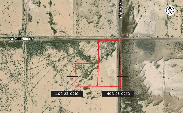 Pictures of Land property located at SWC Toltec Road & Milligan Road, Eloy, AZ 85131 for sales - image #1