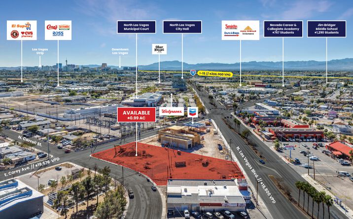Pictures of Land property located at NEC Las Vegas Blvd. & Carey Ave. Land, North Las Vegas, NV 89030 for sales - image #1