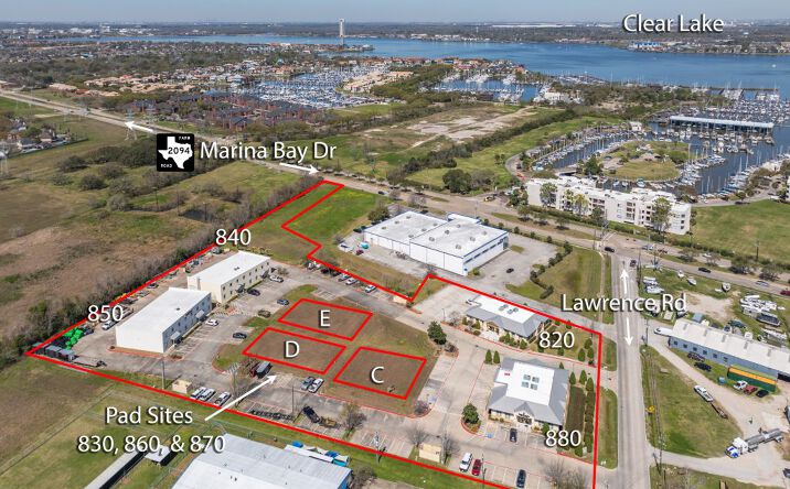 Pictures of Industrial property located at 870 Lawrence Rd. Pad Sites, League City, TX 77573, 860 Lawrence Rd. Pad Sites, League City, TX 77573, 830 Lawrence Rd. Pad Sites, League City, TX 77573 for sales - image #1