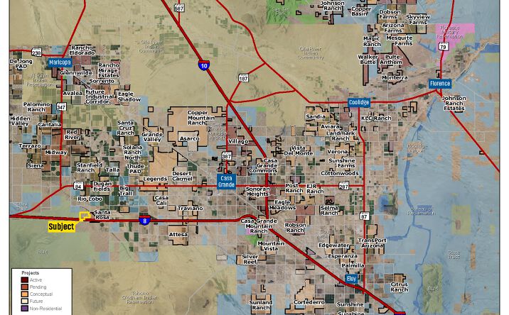 Pictures of Land property located at NWC I-8 & White and Parker Rd, Stanfield, AZ 85172 for sales - image #1