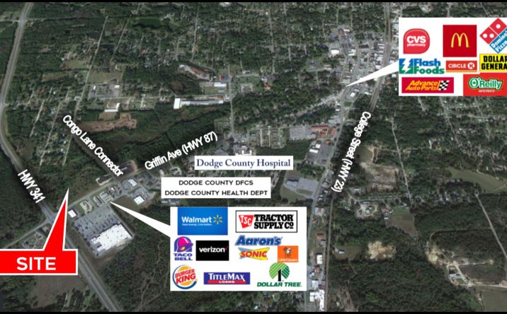 Pictures of Land property located at Griffin Avenue @ Hwy 341 Bypass, Eastman, GA 31023 for sales - image #1