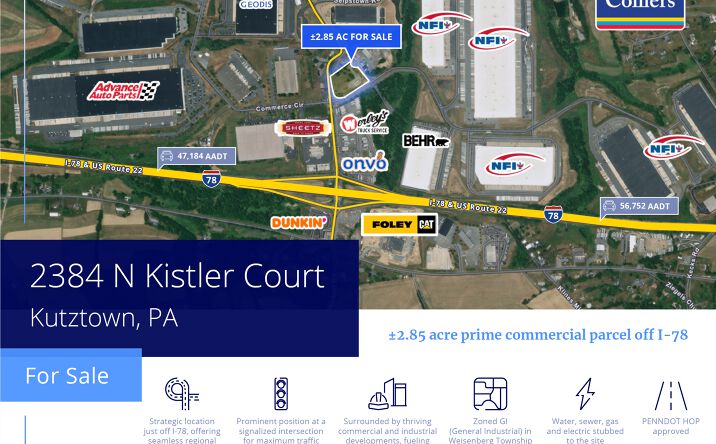 Pictures of Hospitality, Industrial, Land, Retail property located at 2384 Kistler Ct, Kutztown, PA 19530 for sales - image #1