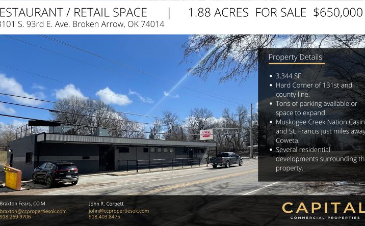 Pictures of Retail property located at 13101 S 93rd E ave, Broken Arrow, OK 74014 for sales - image #1