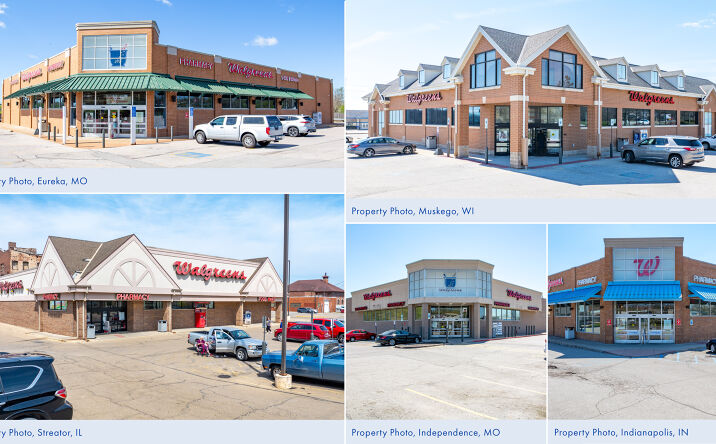 Pictures of Retail property located at 250 E 4th St, Eureka, NC 63025, 3915 S Noland Dr, Independence, MO 64055, 6191 N Keystone Ave, Indianapolis, MO 46220, S79 W 18885 Janesville Rd, Muskego, IN 53150, 120 E Main St, Streator, WI 61364 for sales - image #1