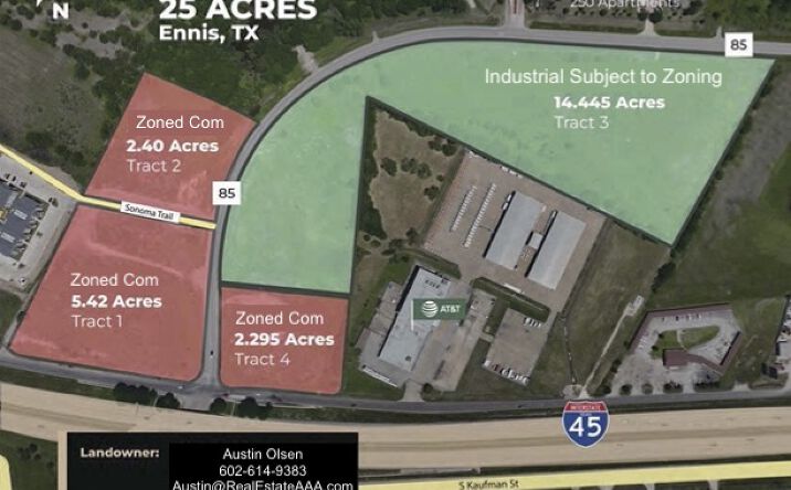 Pictures of Land property located at I-45, Ennis, TX 75119 for sales - image #1