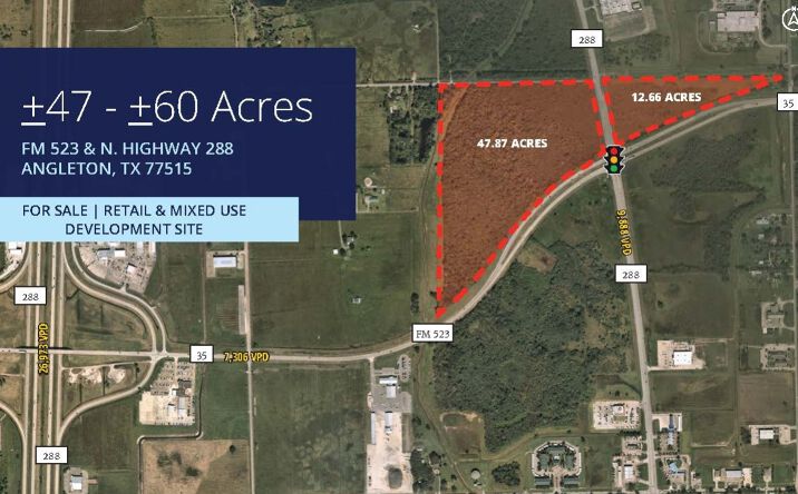 Pictures of Land, Mixed Use, Retail property located at FM 523 & N Highway 288, Angleton, TX 77515 for sales - image #1