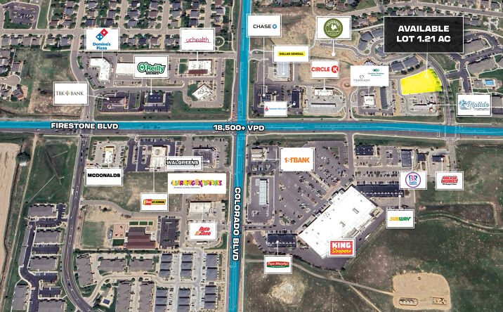 Pictures of Land property located at NW Corner of Firestone Blvd & Oak Meadows Blvd, Firestone, CO 80504 for sales - image #1