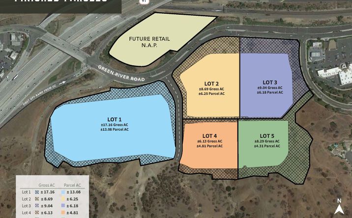 Pictures of Land property located at Green River Road at SR-91 off-ramp, Corona, CA 92880 for sales - image #1