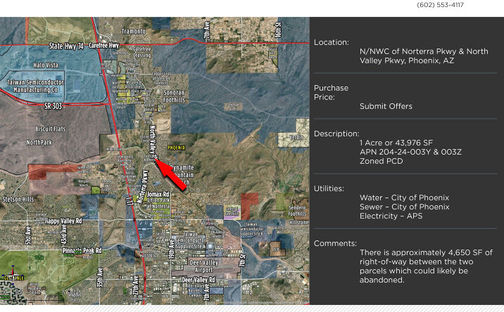 Pictures of Land property located at 28300 N North Valley Pkwy, Phoenix, AZ 85085 for sales - image #1
