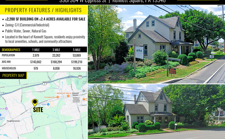 Pictures of Industrial property located at 990 W Cypress St., Kennett Square, PA 19348 for sales - image #1