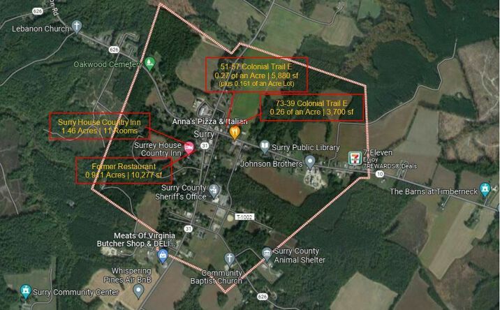 Pictures of Retail, Hospitality, Land property located at Rolfe Hwy, Surry, VA 23883, Surry house County Inn, Surry, VA 23883, 51-57 Colonial Trail E, Surry, VA 23883, 11865 Rolfe Hwy, Surry, VA 23883, 73-79 Colonial Trail E, Surry, VA 23883 for sales - image #1