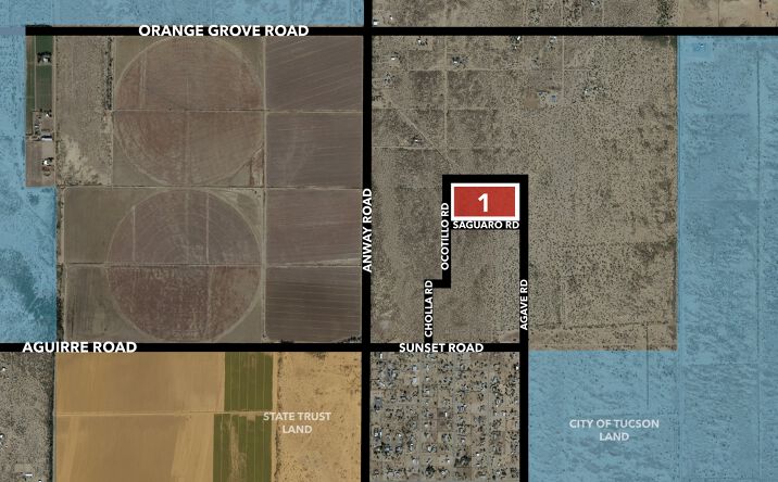 Pictures of Land property located at NEC of Anway and Sunset Roads in Avra Valley, Marana, AZ 85653 for sales - image #1