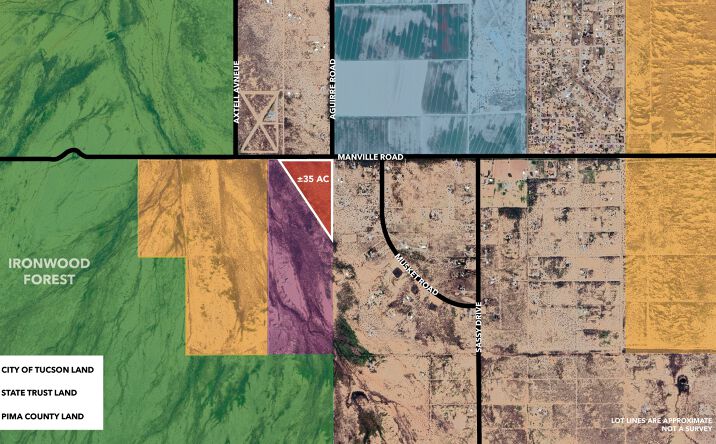 Pictures of Land property located at SWC W. Manville Road and N. Aguire Road, Marana, AZ 85653 for sales - image #1