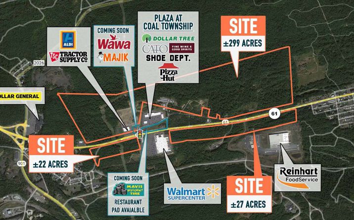 Pictures of Land property located at Route 61 At Walmart Drive, Coal Township, PA 17866 for sales - image #1