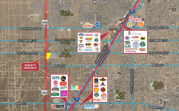 Pictures of Land property located at Hwy 395 & Eucalyptus, Victorville, CA 92392 for sales - image #1