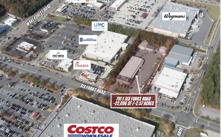 Pictures of Industrial, Land property located at 701 E Six Forks Rd, Raleigh, NC 27609 for sales - image #1