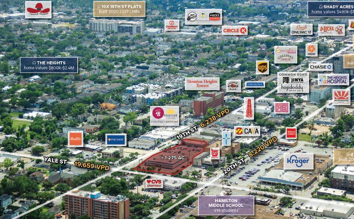 Pictures of Hospitality, Land, Mixed Use, Office property located at 1903 Yale St, Houston, TX 77008 for sales - image #1