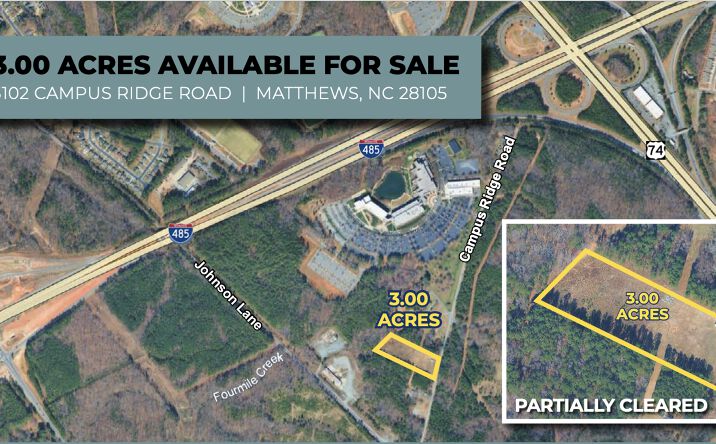 Pictures of Land property located at 3102 Campus Ridge Rd, Matthews, NC 28105 for sales - image #1