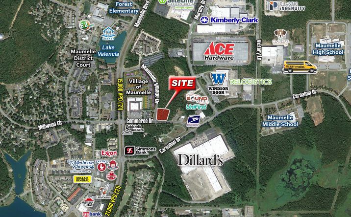 Pictures of Land property located at 1.676 Acres Commerce Dr & Commercial Park Dr, Maumelle, AR 72113 for sales - image #1