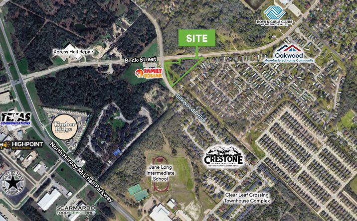 Pictures of Land property located at SEC Beck Street and Silkwood Drive, Bryan, TX 77803 for sales - image #1