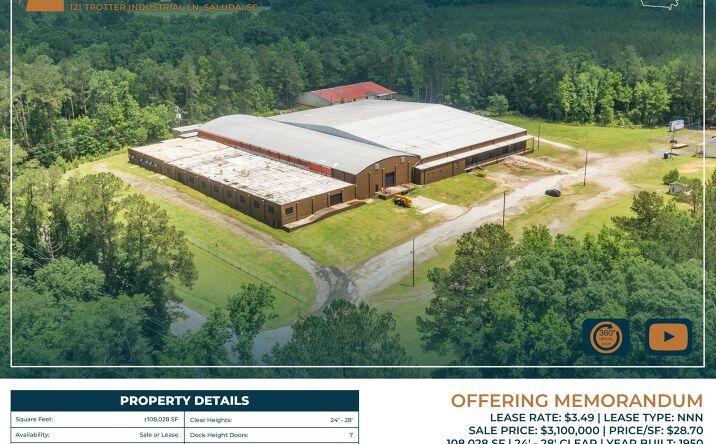 Pictures of Industrial property located at 121 Trotter Industrial Ln, Saluda, SC 29138 for sales - image #1