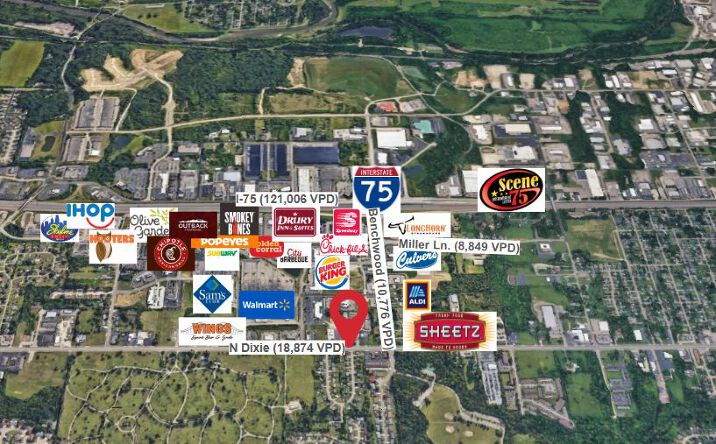 Pictures of Retail, Office, Mixed Use, Land property located at 7850 N Dixie Dr, Dayton, OH 45414 for sales - image #1