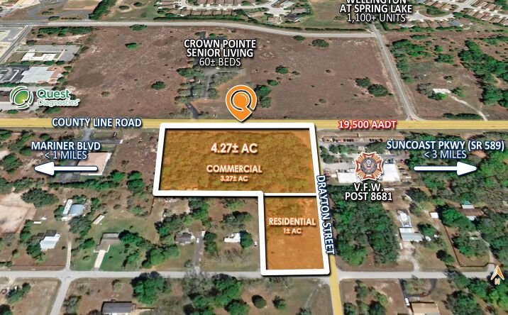 Pictures of Land property located at SWC County Line Rd (578) and Drayton St, Brooksville, FL 34610 for sales - image #1