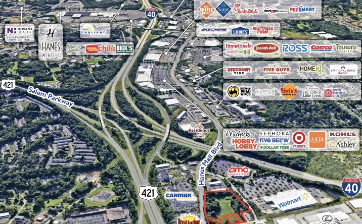 Pictures of Land property located at Hanes Mall Blvd at Char Lou Lane, Winston-Salem, NC 27103 for sales - image #1
