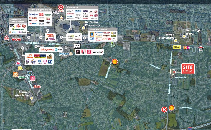 Pictures of Land, Retail property located at 7941 Smyrna Parkway, Louisville, KY 40228 for sales - image #1