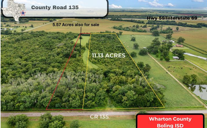 Pictures of Land property located at 00 CR 135, Hungerford, TX 77488 for sales - image #1