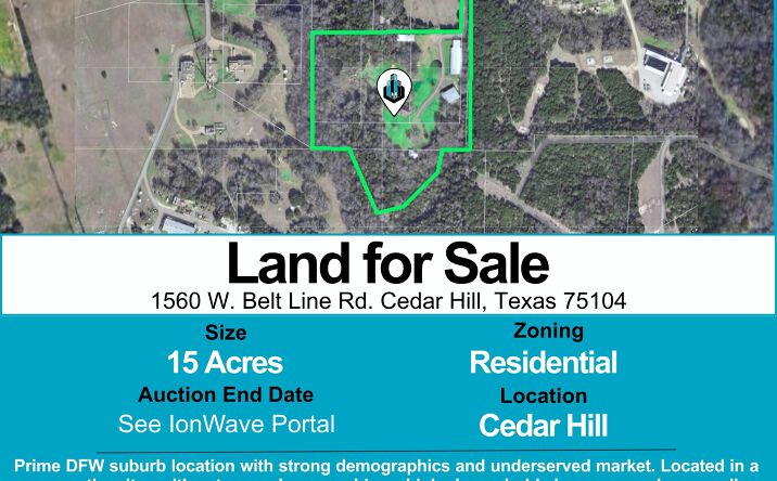Pictures of Land property located at 1560 W Belt Line Rd, Cedar Hill, TX 75104 for sales - image #1