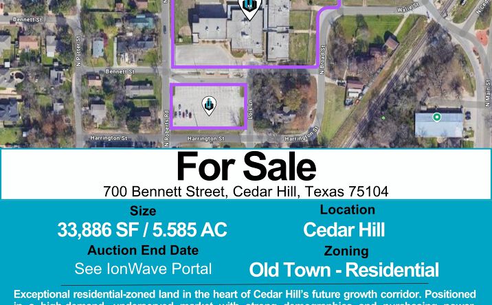Pictures of Mixed Use, Land property located at 700 Bennett St, Cedar Hill, TX 75104 for sales - image #1