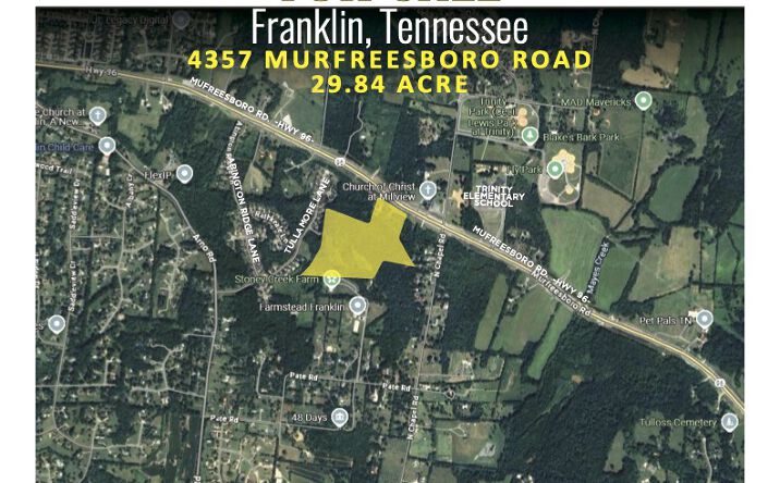 Pictures of Land property located at 4357 Murfreesboro Rd, Franklin, TN 37067 for sales - image #1