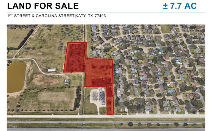 Pictures of Land property located at 1st Street & Carolina, Katy Texas, Katy, TX 77493 for sales - image #1